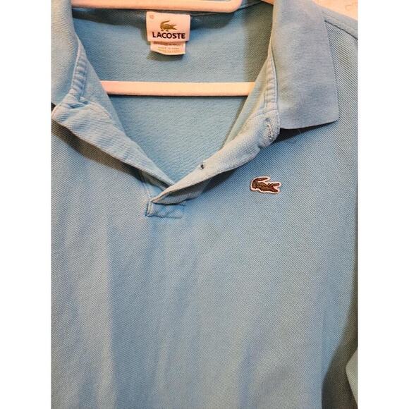 Men's Lacoste Blue Size 10 (XL) Classic Fit Original Pique Polo - Picture 2 of 4